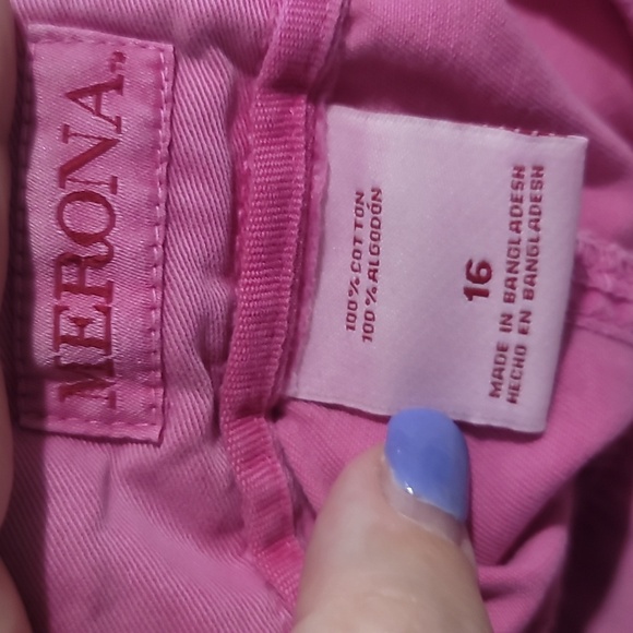 Target merona barbie pink cotton summer shorts plus size 16 - Picture 4 of 5